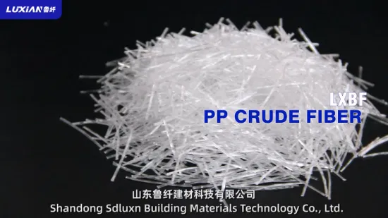 Sdluxn Fibras de vidrio para construcción OEM Fibra cruda de PP personalizada para concreto Fabricación de fibra cruda de polietileno de durabilidad a la fatiga de China